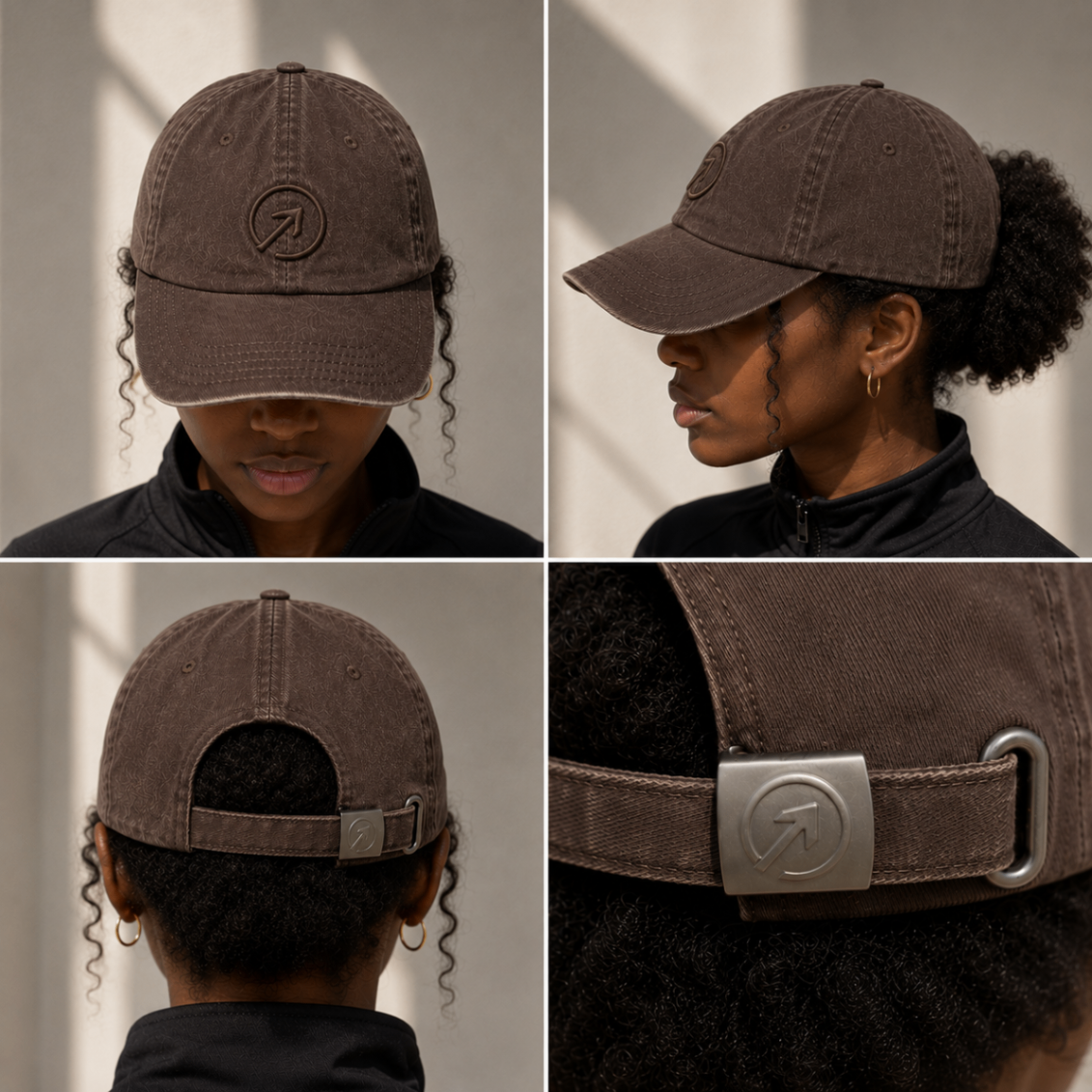 OneFaze Heritage Washed Cap Brown – lifestyle