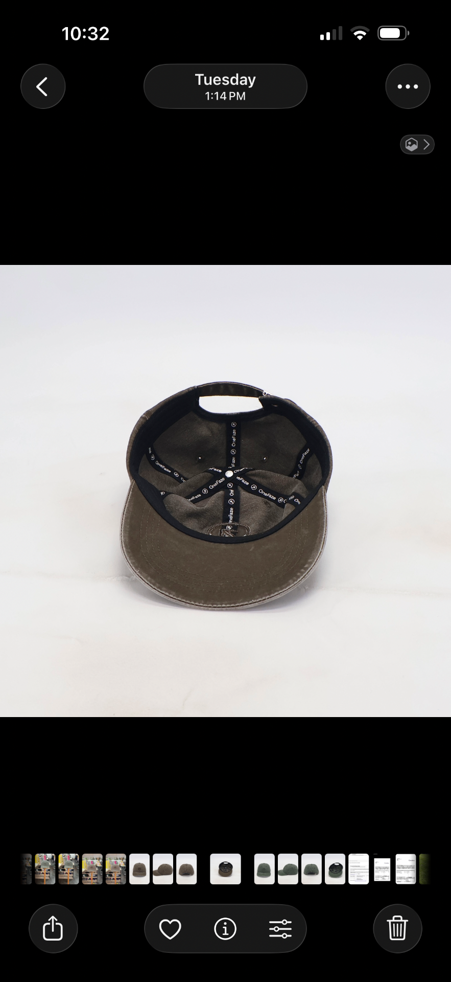 OneFaze Heritage Washed Cap Brown – inside