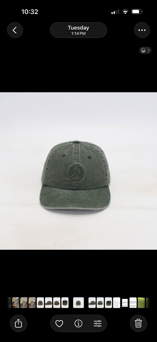 OneFaze Heritage Washed Cap Olive Green – front