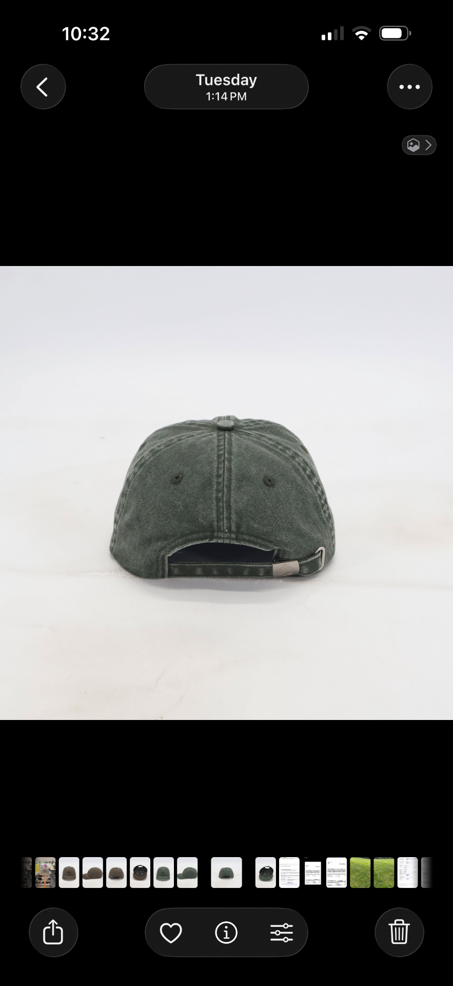OneFaze Heritage Washed Cap Olive Green – back