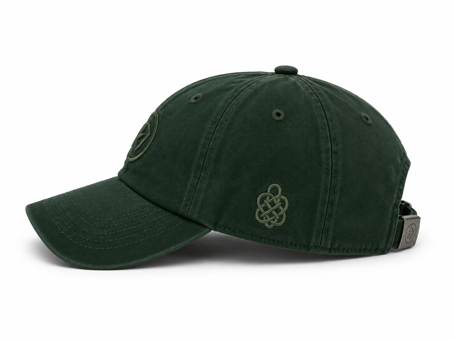 OneFaze St. Patrick Edition Emerald cap — side, Celtic knot